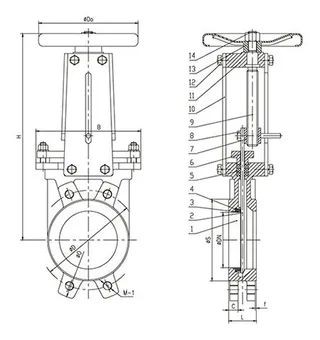 Knife Gate Valve Design Drawing