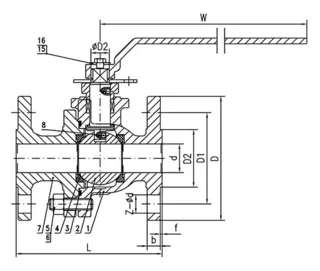 Floating Ball Valve Structural Diagram