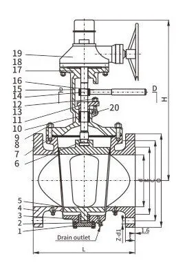 Lifting Plug Valve Structural Diagram