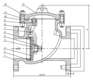 Swing Check Valve Structural Diagram
