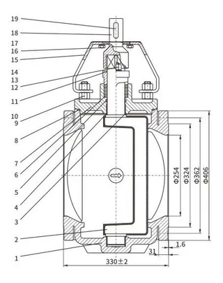 Eccentric Plug Valve Structural Diagram