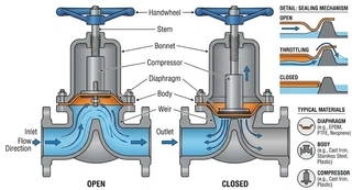 Diaphragm Valve Cross-section