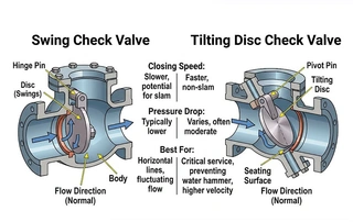 Swing Check Valves vs. Tilting Disc Check Valves