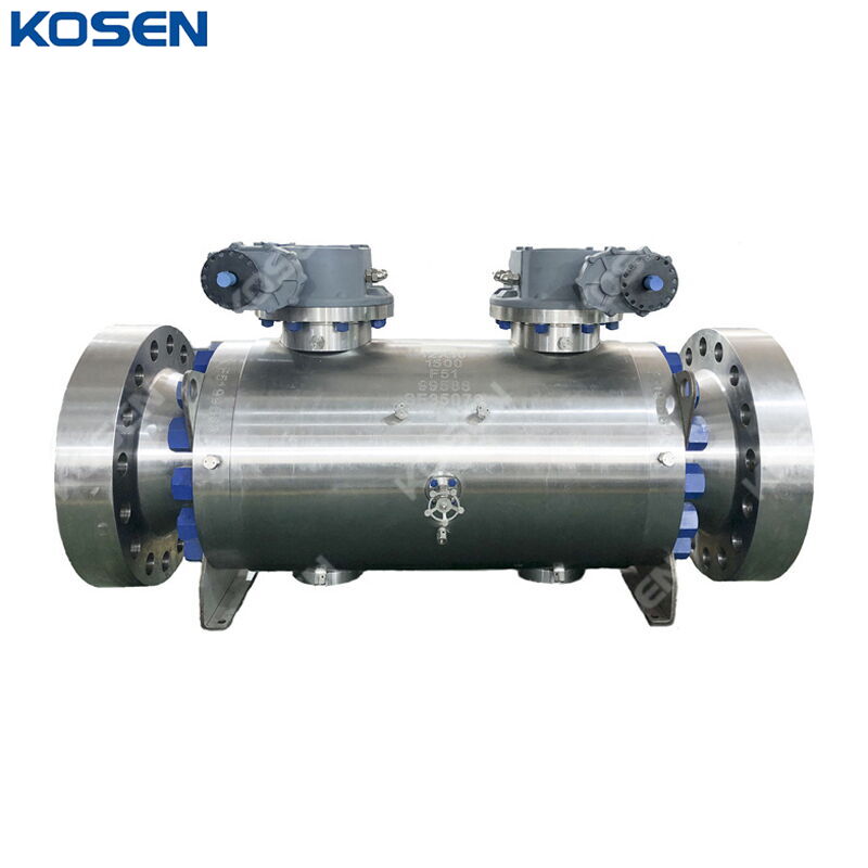 ASTM A182 F51 DBB Ball Valve, API 6D, 12*10 IN, CL1500, RTJ