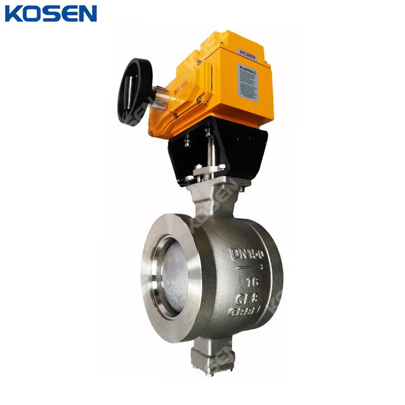 Electric Segment Ball Valves, A351 CF8, DN150, PN16, Wafer