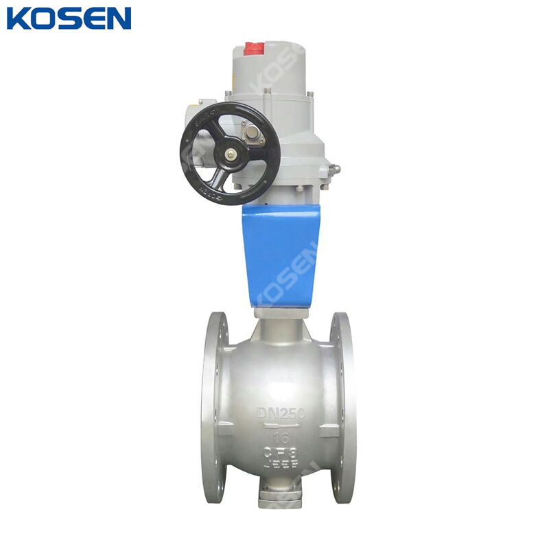 Electric V Port Ball Valve, ASTM A351 CF8, DN250, PN16, RF