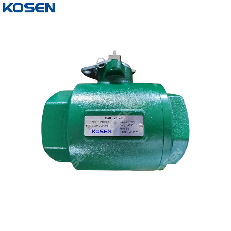ASTM A395 Ball Valve, 2-1/2 Inch, 2000 PSI, NACE MR0175, NPT