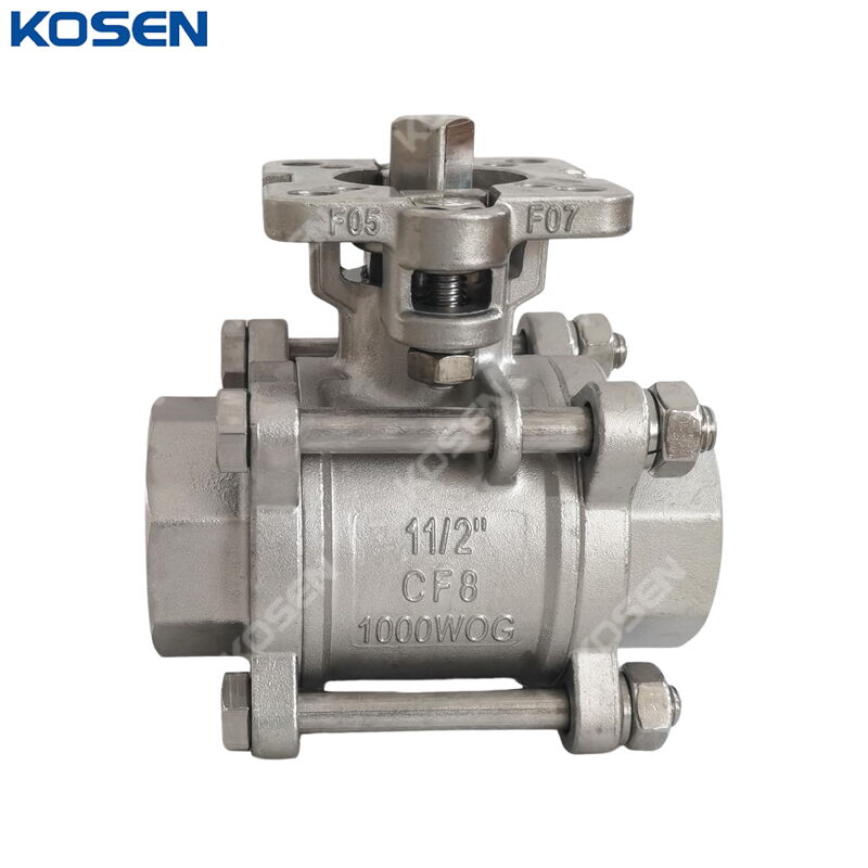 Direct Mount Ball Valve, ASME B16.34, CF8, 1.5 IN, 1000 WOG
