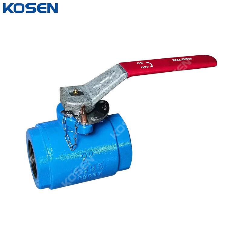 Ductile Iron Ball Valve, ASTM A395, 2 IN, 2000 PSI, 2PC, NPT