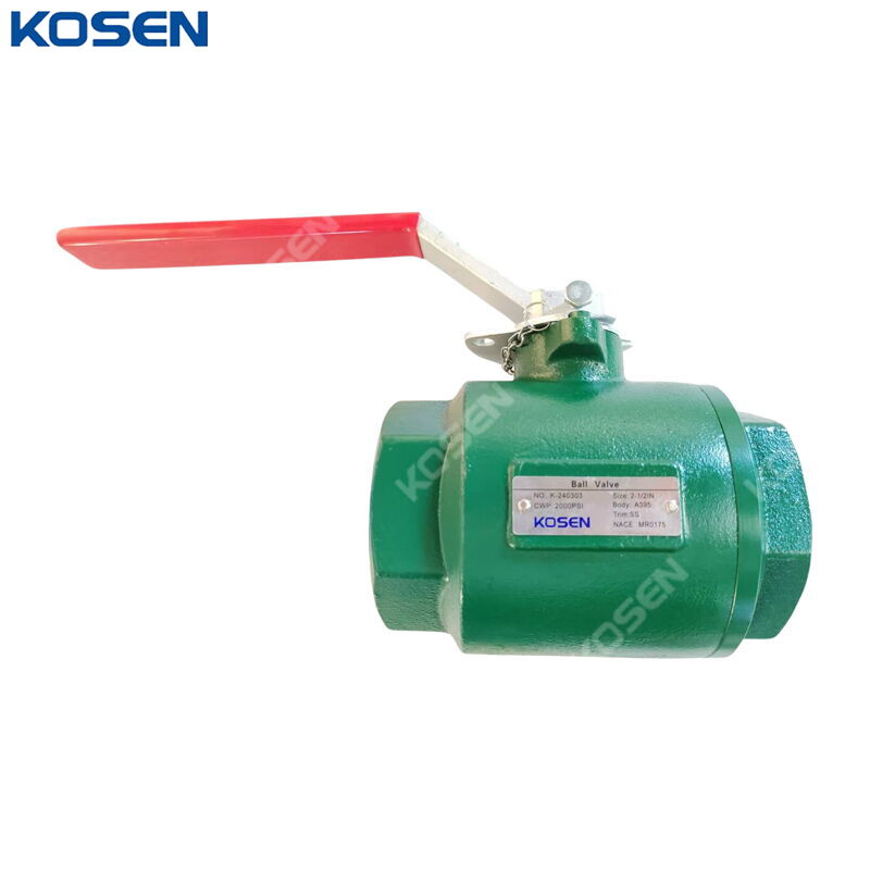 Oil Field Ball Valve, ASTM A395, 2-1/2 Inch, 2000 PSI, NPT