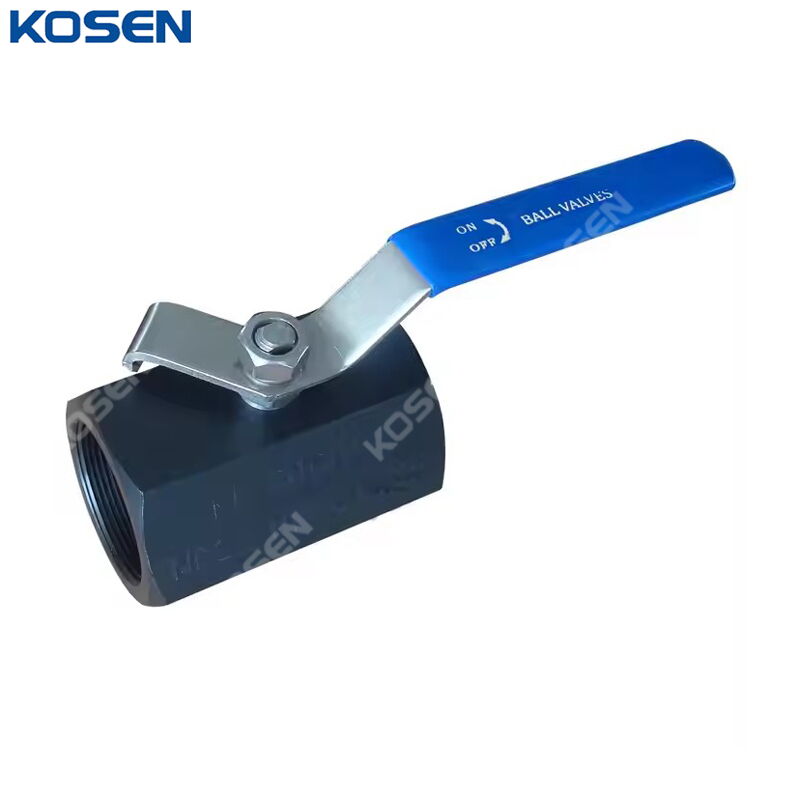 One Piece Hexagon Ball Valve, ASTM A105, 2000 PSI, FNPT Ends