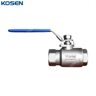 ASTM A351 CF8M Ball Valve, 2PC, 1 Inch, 3000 PSI, Full Port