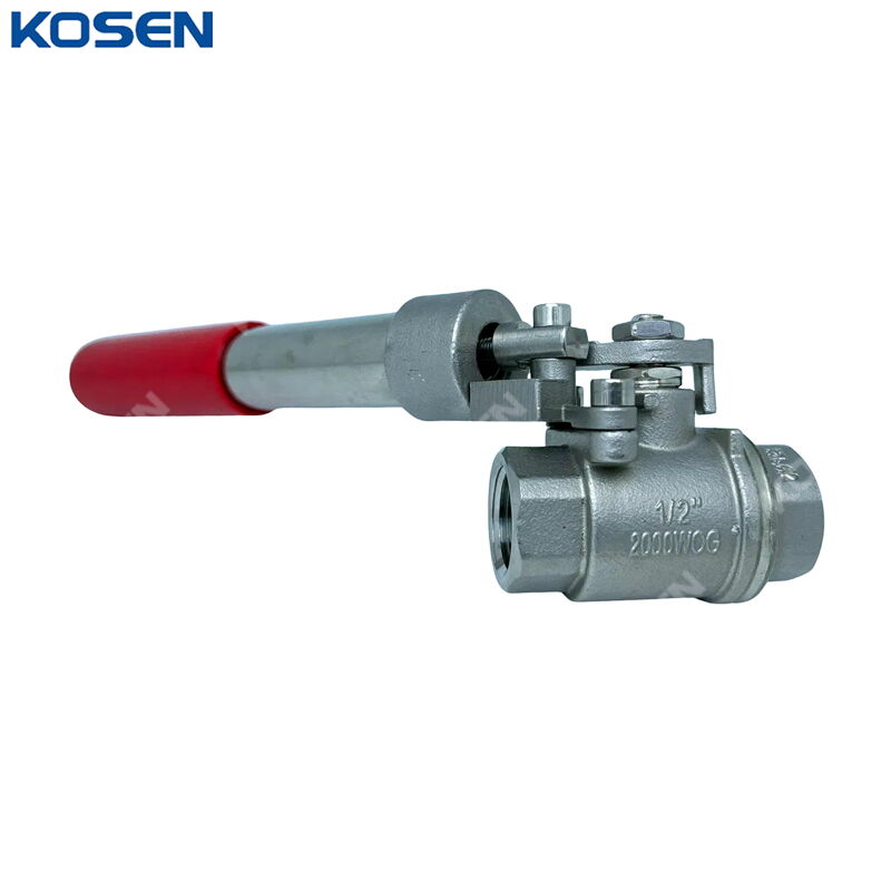 Spring Return Ball Valve, ASTM A351 CF8M, 1/2 Inch, 2000 PSI