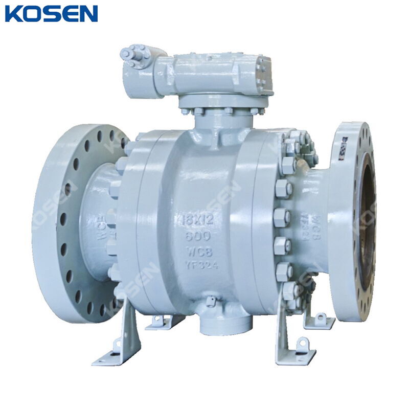3PC Trunnion Ball Valve, ASTM A216 WCB, 16 * 12 IN, 600 LB