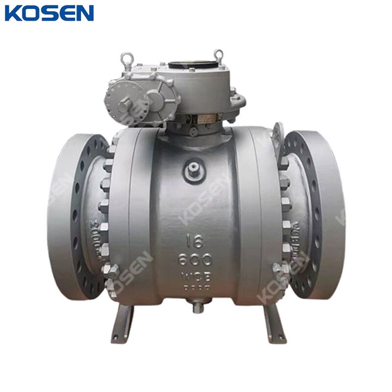 API 6D Trunnion Ball Valve, ASTM A216 WCB, 16 IN, 600 LB, RF