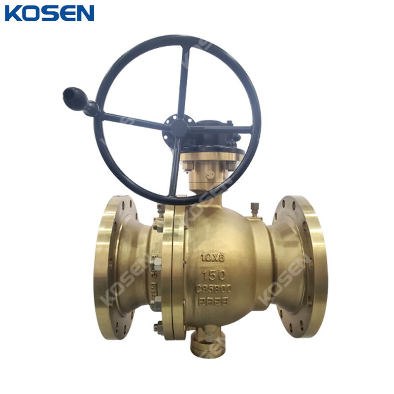 ASTM B148 C95800 Ball Valve, API 6D, 10 * 8 Inch, CL150, RF