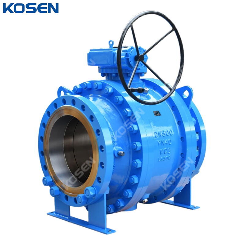 Cast Steel Trunnion Ball Valve, API 6D, WCB, DN500, PN40, RF