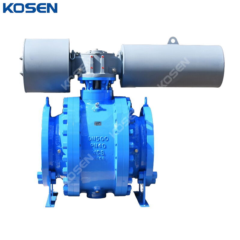 Pneumatic Trunnion Ball Valve, API 6D, A216 WCB, DN500, PN40