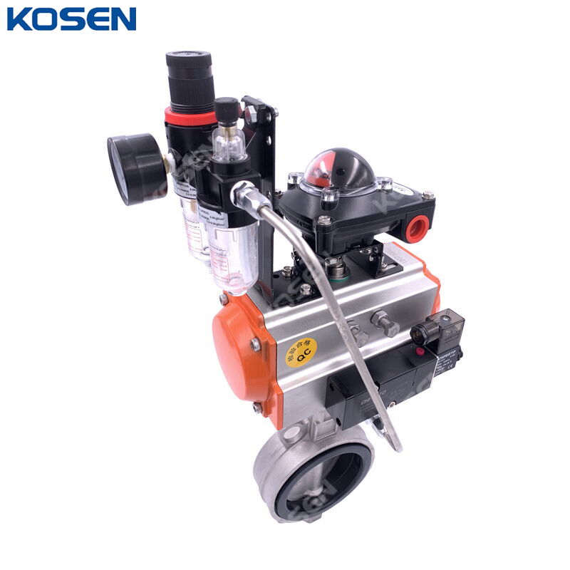 Pneumatic Actuated Butterfly Valves, API 609, A351 CF8, 2 IN