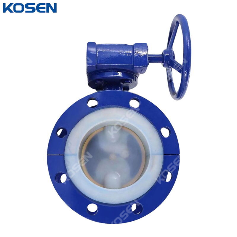 PTFE Lined Butterfly Valve, API 609, A216 WCB, DN100, PN16