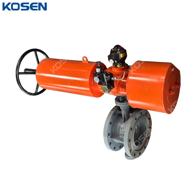 Double Flanged Butterfly Valves, A351 CF8, 8 Inch, Pneumatic