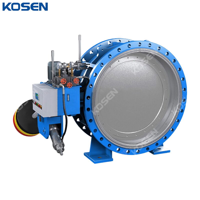 Hydraulic Counterweight Butterfly Valve, 6-138 Inch, Flanged