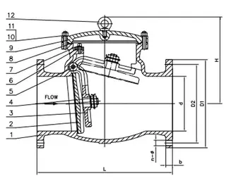 20 Inch Swing Check Valve Structural Diagram