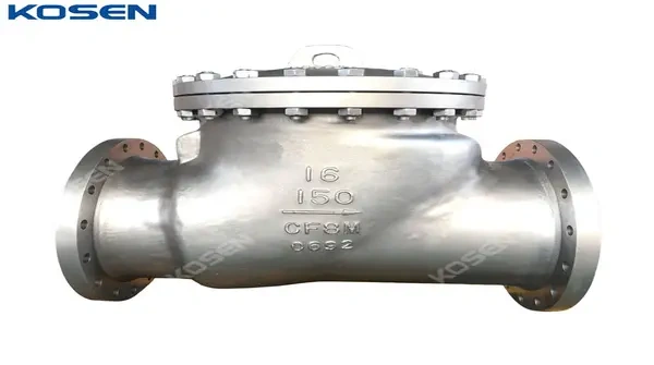 API 6D Check Valve, ASTM A216 WCB, 16 Inch, 150 LB, RF Ends | Kosen