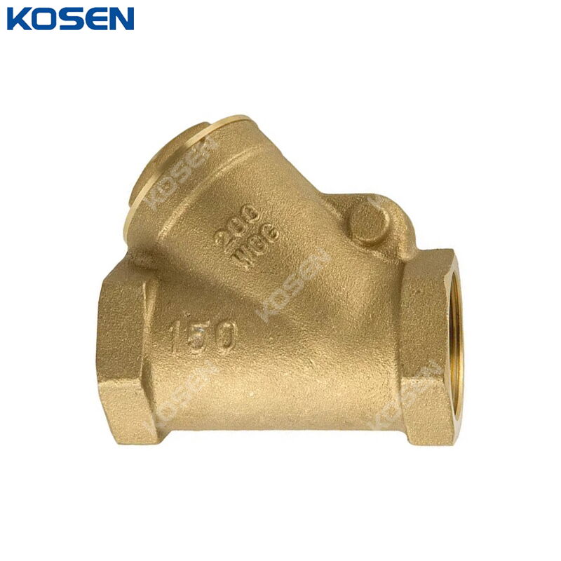 Y Type Swing Check Valve, Brass, 1 Inch, 200 WOG, G Threaded