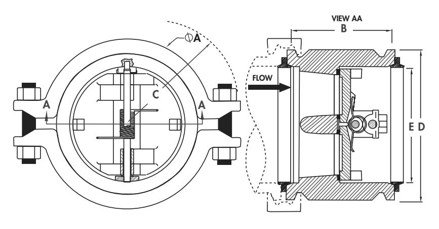 Dual Plate Swing Check Valve Structural Diagram