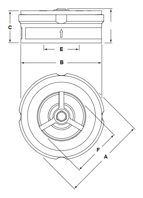 Piston Check Valve, Single Disc Check Valve Structural Diagram