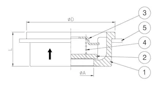 Single Disc Piston Check Valve Structural Diagram