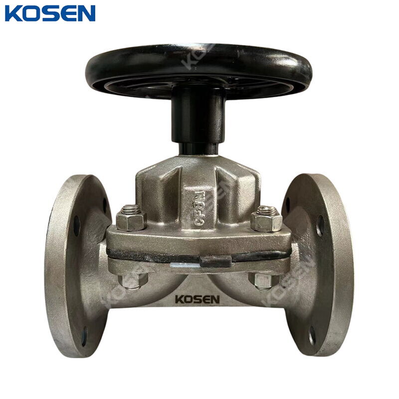 ASTM A351 CF8M Diaphragm Valve, BS 5156, 3 Inch, CL150, RF