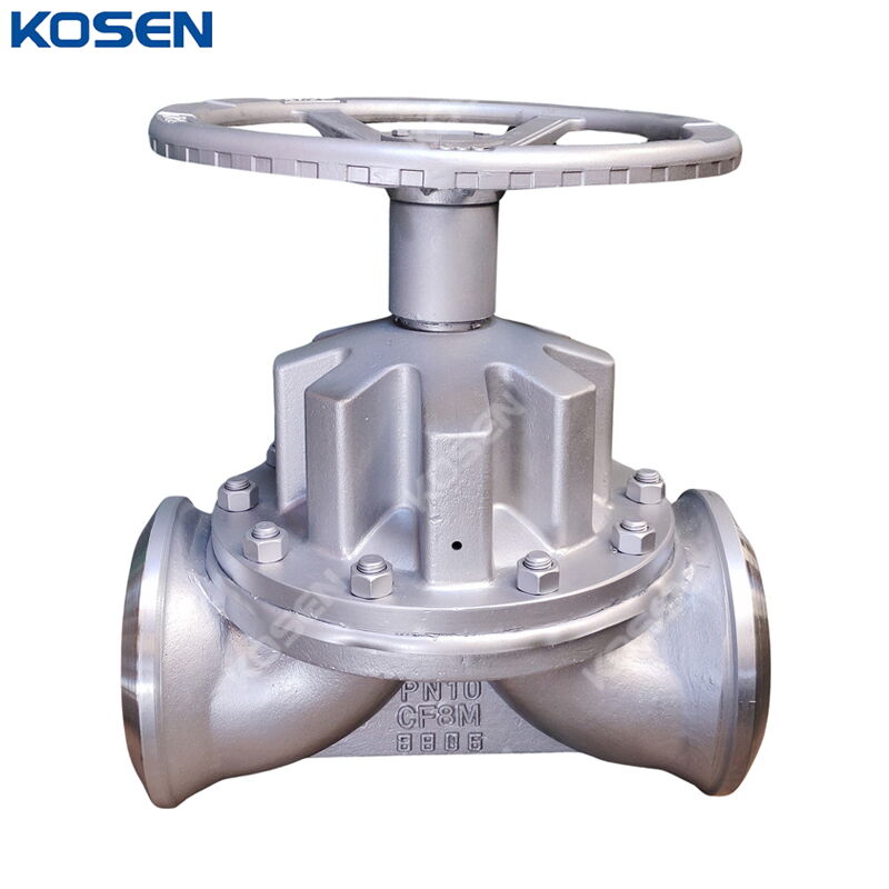 ASTM A351 CF8M Diaphragm Valves, MSS SP-88, DN150, PN10, BW