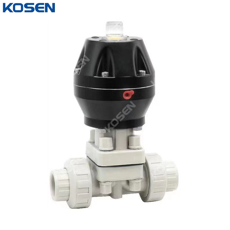 PPH Diaphragm Valve, DN25, PN6, 1 Inch, Pneumatic Actuated