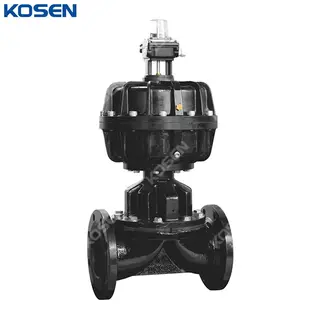 Rubber Lined Diaphragm Valve, Ductile Iron, DN150, Pneumatic