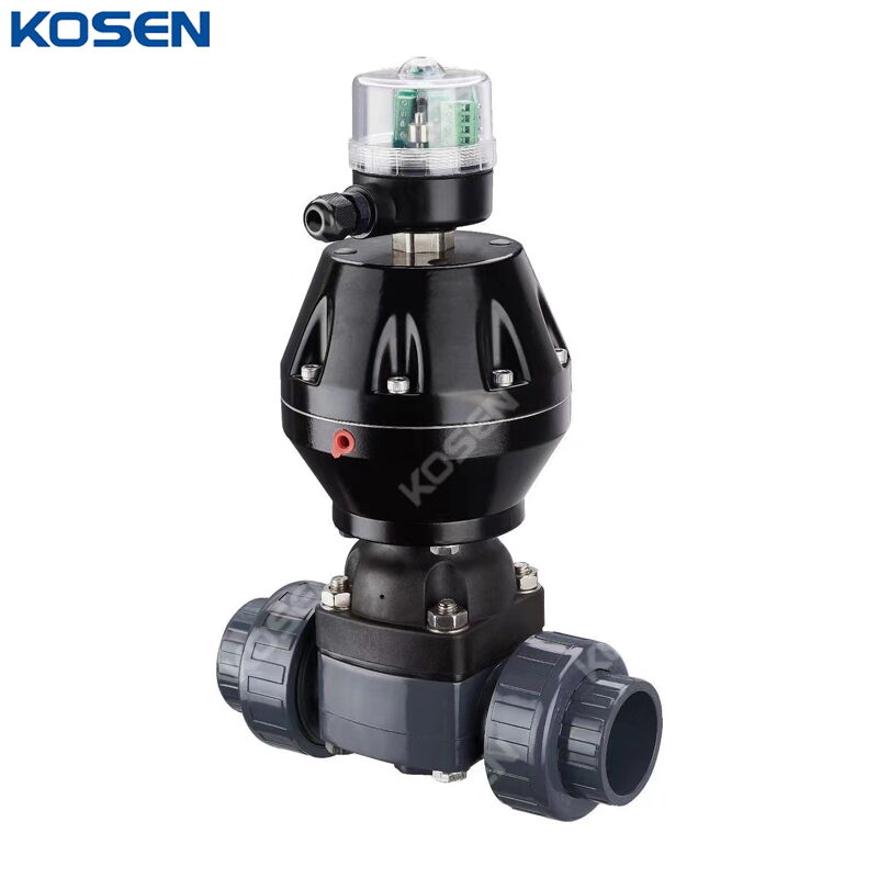 UPVC Diaphragm Valve, DN25, PN10, 1 Inch, Pneumatic Actuated