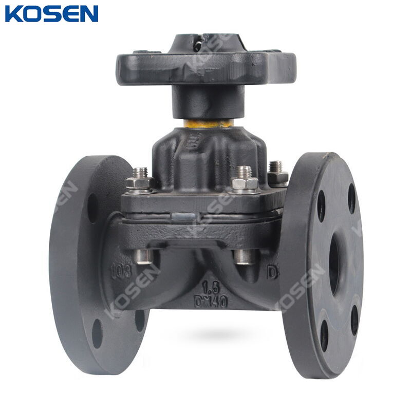 Weir Type Diaphragm Valve, Ductile Iron, BS 5156, DN40, PN16
