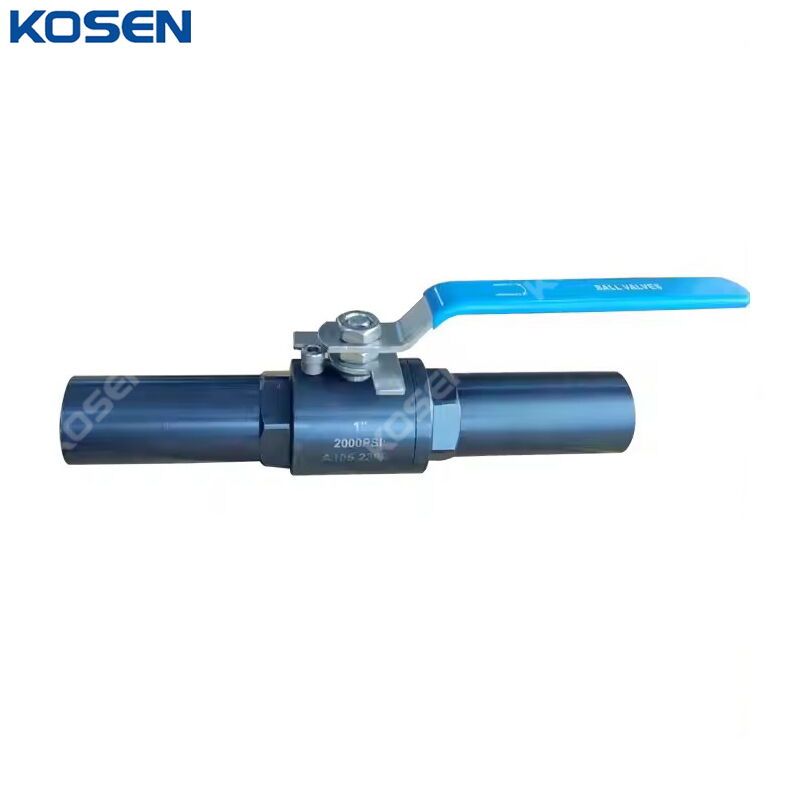 2-piece Ball Valve with Nipples, ASTM A105, 1 Inch, 2000 PSI