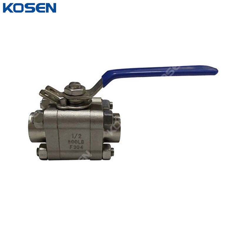 3PC Floating Ball Valve, BS 5351, A182 F304, 1/2 IN, CL800