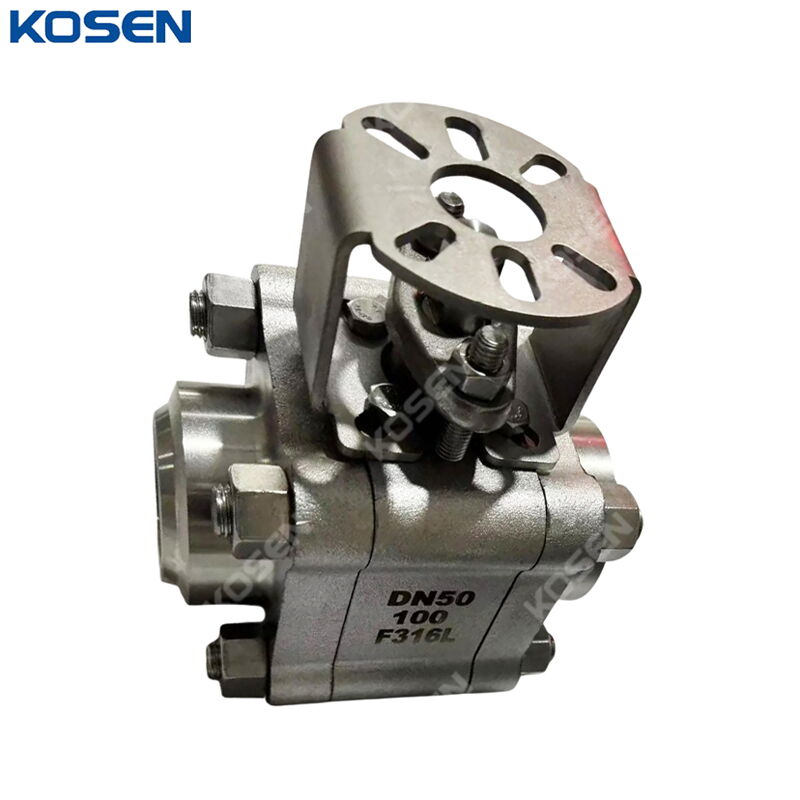 ASTM A182 F316L Ball Valves, ASME B16.34, 3 PCS, DN50, PN100