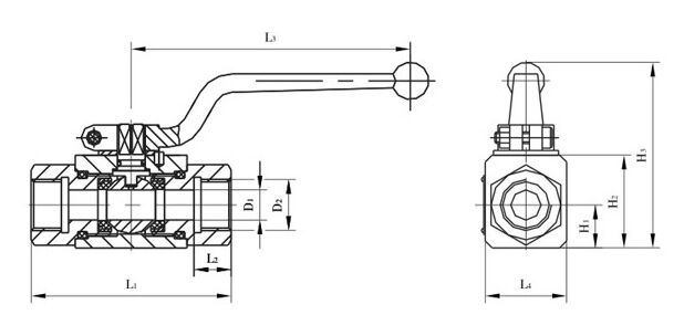 Hydraulic Ball Valve Structure Diagram