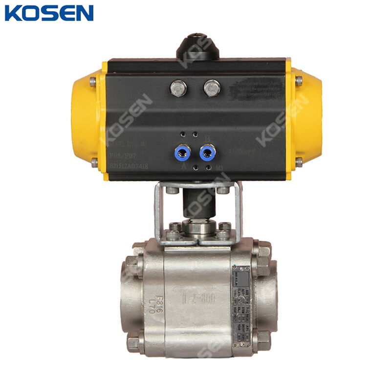 Pneumatic Actuated Ball Valve, A182 F316, 1-1/2 IN, CL800