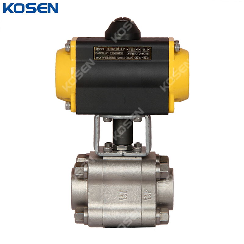 Pneumatic Floating Ball Valve, ASME B16.34, A182 F316, CL800