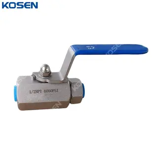 High-pressure Ball Valve, A182 F304, 1/2 IN, 6000 PSI, FNPT