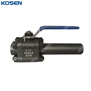3-piece Forged Ball Valve, ASME B16.34, A105, 1/2 IN, 300 LB