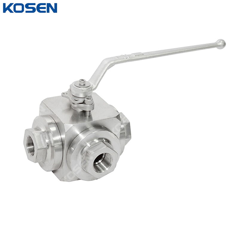 Three Way Ball Valves, ASME B16.34, A182 F304, 800 LB, FNPT