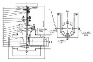 Jacketed Wedge Gate Valve Structural Diagram