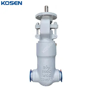 API 600 Gate Valve, ASTM A216 WCC, 2-1/2 Inch, 1500 LB, BW