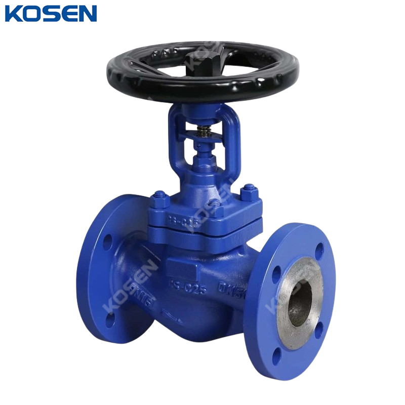 Bellows Sealed Globe Valve, DIN 3356, GS-C25, DN50, PN16, RF
